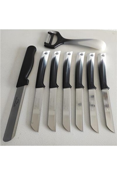 Solingen Siyah-beyaz 8 Parça Mutfak Bıçak Seti Soyacak Dahil Meyve Sebze Ekme...