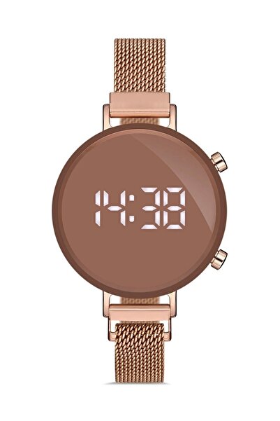 DESİNGSHOP Digital Dokunmatik Mıknatıslı Hasır Kayış Kol Saati