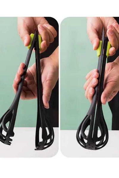 Kaşbaşı Home Heat Resistant Multifunctional Pasta Sauce Egg Beater and Tongs