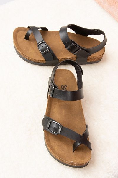 Fox Shoes Sandale de damă negre H777786009