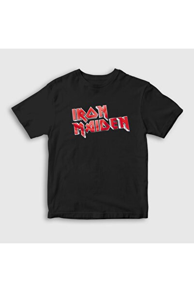 Presmono Unisex crni logo V2 Iron Maiden T-shirt 86760tt