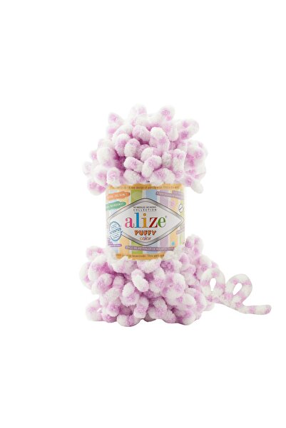 Alize Puffy Color El Örgü Ipliği 5'li Paket -6458 100 Gr. 9 Mt. Parmak Örgü Ipi