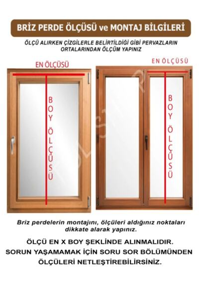 perdealemi Briz Çubuklu Ultra Büzgülü Keten Tül Perde Kapı & Pencerelere Uygun 2 Adet Aparat Dahil