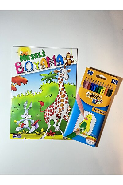 Bic Tropıcolors 12’li Kuru Boya + Neşeli Boyama Kitabı
