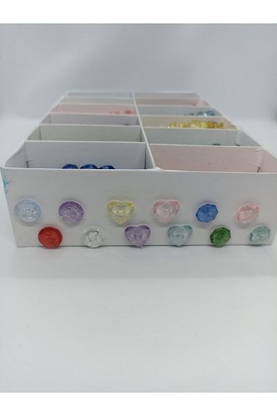 hobim42 Transparent Baby Vest Button Hobby Button Set 12 Colors 5 Pieces of Each Color Total 60 Pieces