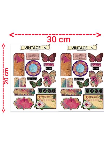 baddin aksesuar 30 ملصقًا عتيقًا 5 مجلة رصاصة سكرابوك