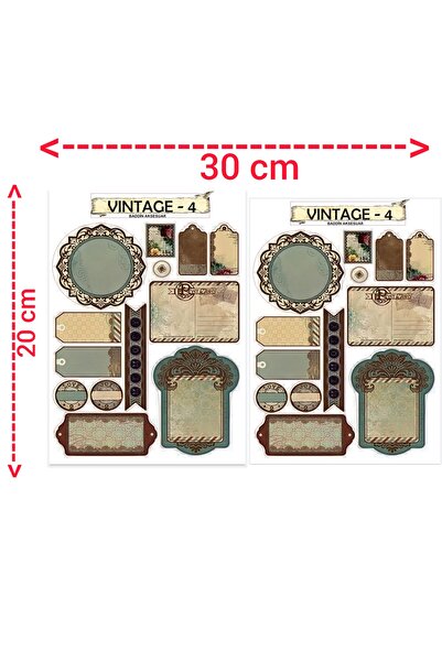 baddin aksesuar 26 قطعة من ملصقات القصاصات الكلاسيكية المكونة من 4 ملصقات للم...