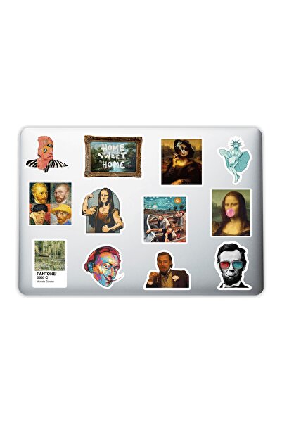 esticker Art Sanat Tasarımlı Laptop Notebook Tablet Telefon Sticker Set 09