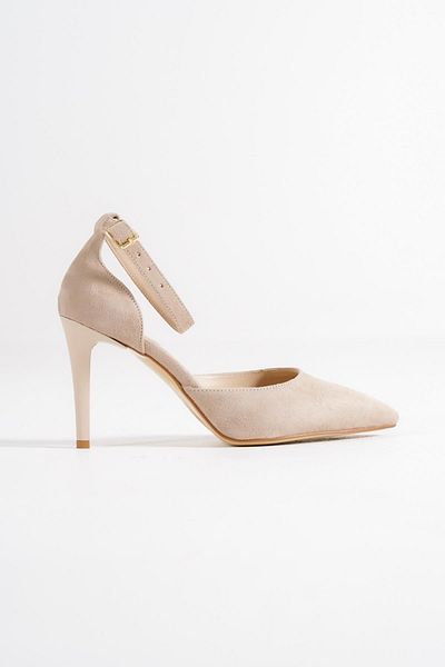 Modabuymus Lopez Ten Suede Stiletto Ankle Strap Heeled Shoes