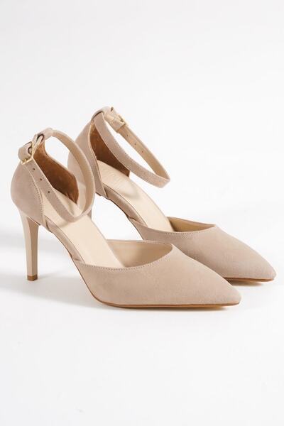 Modabuymus Lopez Ten Suede Stiletto Ankle Strap Heeled Shoes
