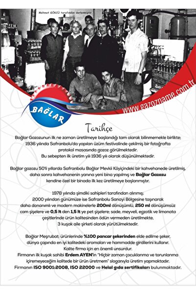 Bağlar 24 Adet Gazoz 250 ml