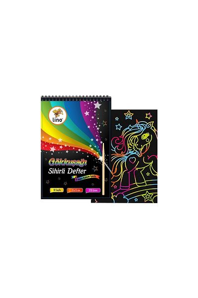 Lino Caiet magic Curcubeu răzuire A5 10 coli Caiet magic
