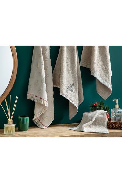 English Home Santa Cotton Face Towel 50x70 Cm Beige