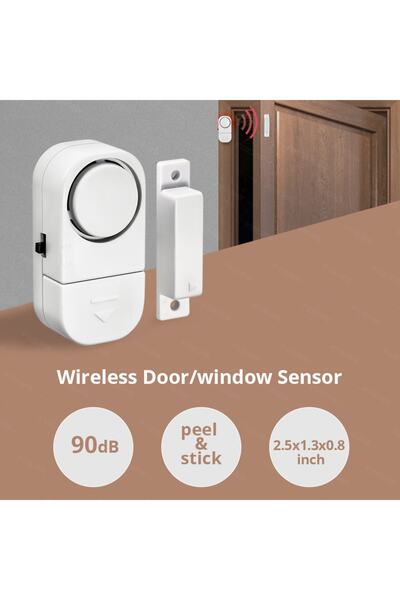 Derwell Ev Güvenlik Kablosuz Ev Pencere Kapı Hırsız Güvenlik Mini Alarm Sistemi Manyetik Sensör ( 10 Adet )