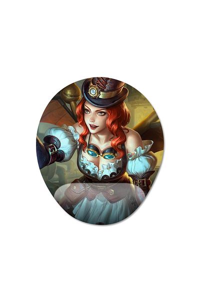 Pixxa Mobile Legends - موديل لوحة ماوس أليس مع مسند للمعصم - 2 بيضاوي