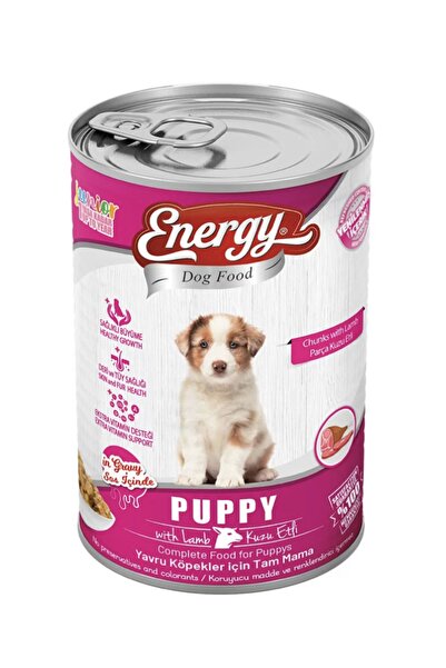 Energy 6 Adet Kuzu Etli Yavru Islak Köpek Maması (400 G)