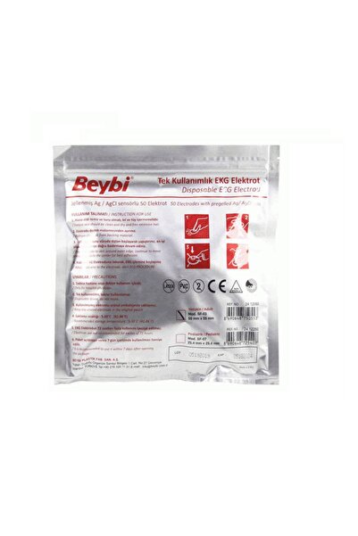 Beybi Ekg Elektrodu Yetişkin 50x55mm Çıtçıtlı 100 Adet
