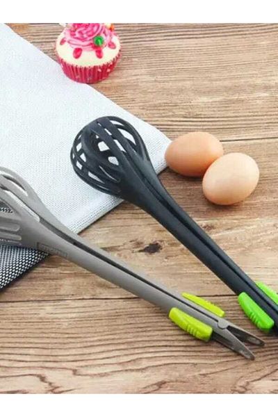 AKCAKESE Multifunctional Heat Resistant Pasta Sauce Egg Beater And Tongs