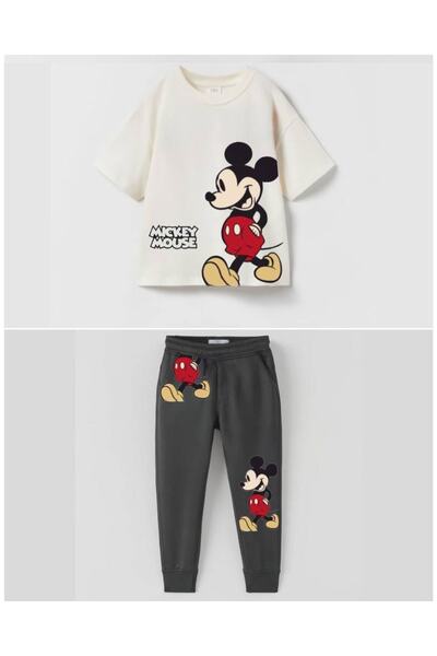 Keywest Valking Mickei Mouse Printed Summer Unisek Kids Set - Majica Trenerka...