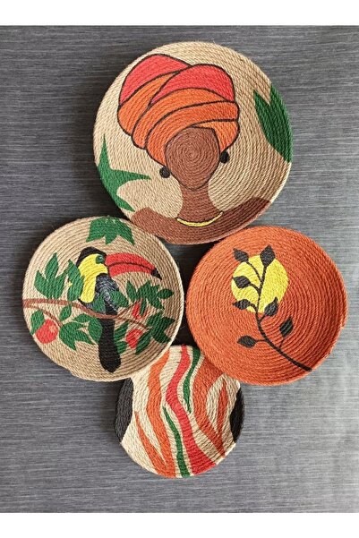 seamlessly Afrika Bohem Afrikan Duvar Tabağı Seti