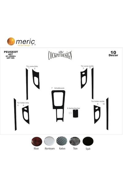 meriç cockpit design ميريتش ®   بيجو 407 توريد امامي وبابات اسود فاتح 10 قطع ...