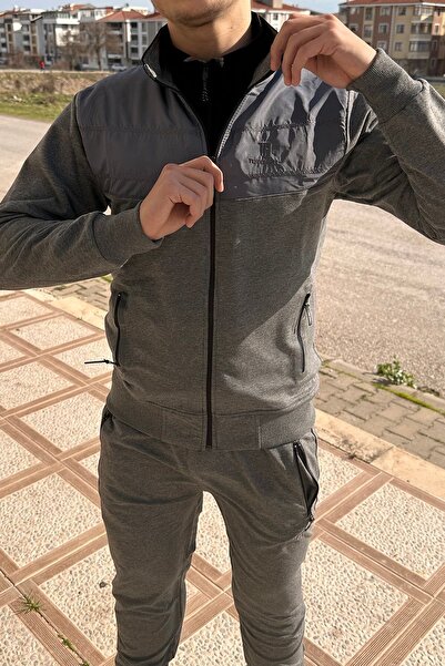 Remsa Spor Erkek Likralı Penye Eşofman Takımı 2711 Gri