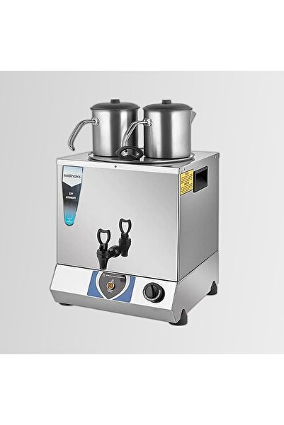 MİDİNOKS Md.tt02 Standart Elektrikli Çift Demlikli Çay Makinesi Semaver 17 Lt (demlikler Dahil)