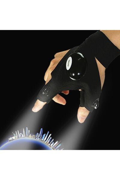 KdrElektronik Led Işıklı Sağ El Tamirci Ve Balıkçı Eldiveni Sağ El