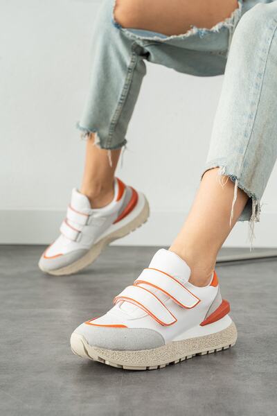 Ayax Orange Daily Velcro Orthopedic Insole Women's Sneaker