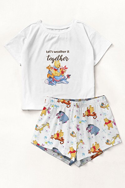 PEMBİŞ HOMEWEAR Zezex Pooh Süpersoft Şort Takımı
