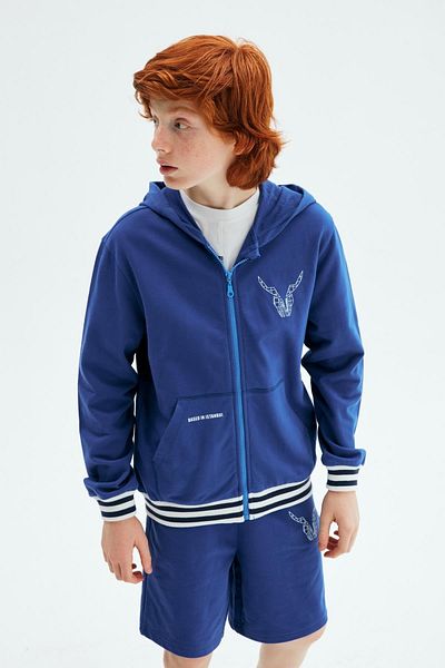 Nebbati Boy's Navy Blue Tracksuit Top 23pssnb3402