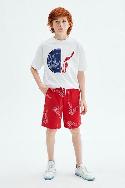 Nebbati Rote Shorts für Jungen 23pssnb3103