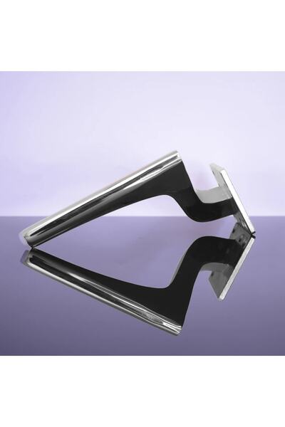 Emaks Zarif Ayak Metal Mobilya Komodin Ayağı 14 Cm Parlak Krom 4 Adet