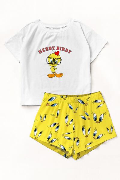 PEMBİŞ HOMEWEAR Set pantaloni scurți Zezex Tweety Supersoft