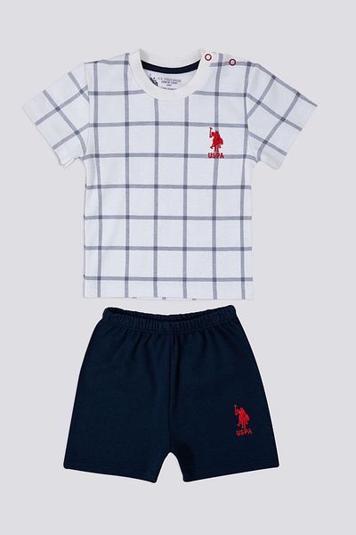 U.S. Polo Assn. Base. Polo Assn Nice Little Baby Cream Baby Tshirt Set