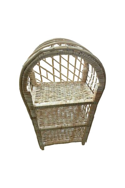 tunalar Hasır Raf Mini 3 Raflı Ayakkabılık, Kitaplık Ve Dekorluk