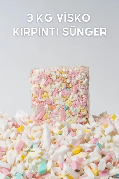 Elyaf Sepeti 3 Kg Visco Kırpık Sünger Mobilya Koltuk Minder Kırlent Dolgu Ve Dolum Malzemesi