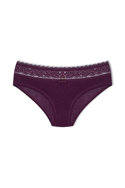 HNX Pachet de 2 boxer de damă hipster din bumbac cu dantelă în talie