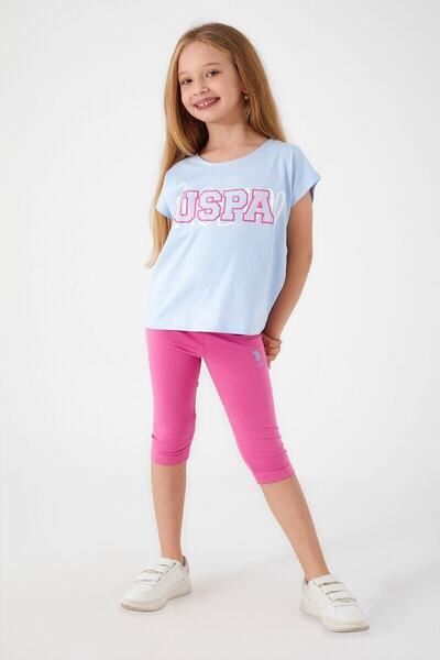 U.S. Polo Assn. Tiny Sea Blue Mavi Kız Çocuk Kapri Takım