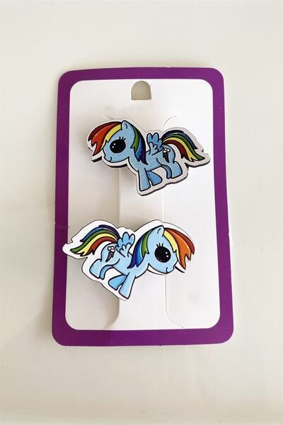 TAKIŞTIR Set de catarame cu clemă pentru copii cu figurină dublu unicorn