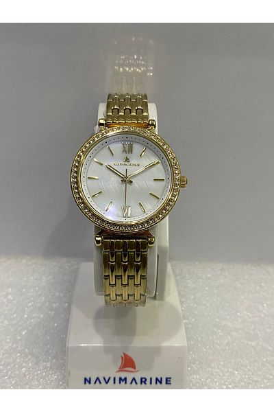 Navimarine Gold Pearl Dial 35 Mm Women's Wristwatch