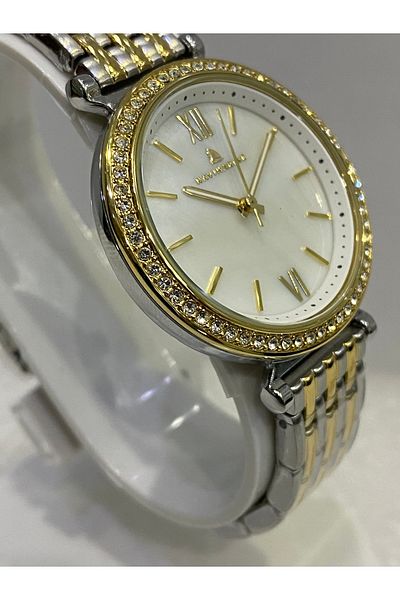 Navimarine Gold & Silver Mother of Pearl Dial 35 Mm Women's Wristwatch