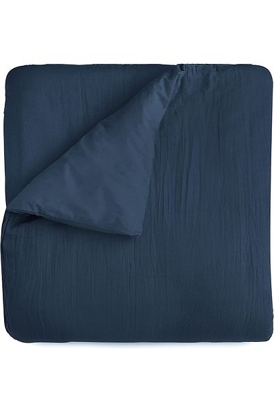 EVYA 100% οργανικό βαμβάκι 200x220cm Μπλε μαλακό μουσουλμανικό σετ κρεβατιού 4 στρώσεων