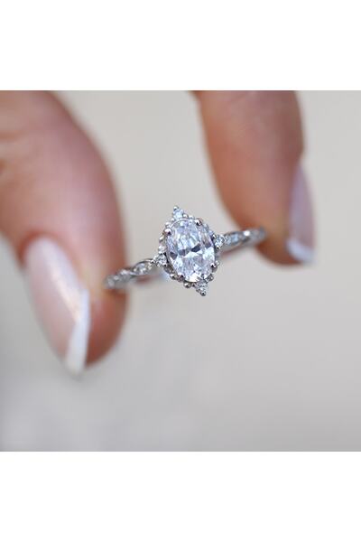 inza pırlanta Vintage Mini Sirius Beyaz Topaz & Pırlanta Yüzük