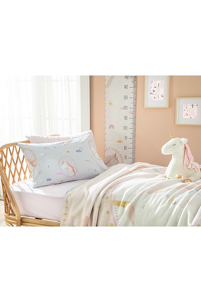 English Home Pink Unicorn Cotton Kids Blanket - 150x200 Cm