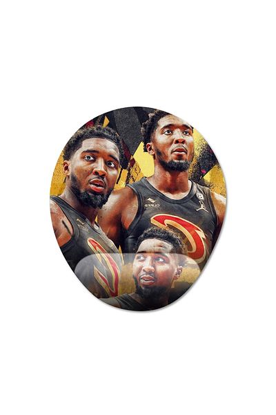 Pixxa Donovan Mitchell - موديل لوحة ماوس كليفلاند كافالييرز مع مسند للمعصم - بيضاوي واحد