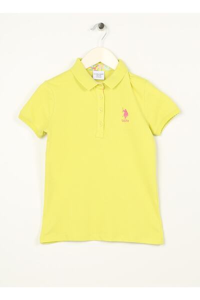 U.S. Polo Assn. Plain Dark Green Girl's T-shirt Tp01-ıy023