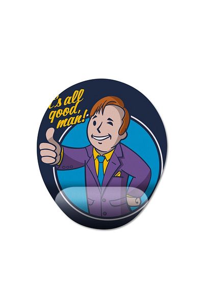 Pixxa موديل لوحة ماوس لدعم المعصم من Better Call Saul Pipboy Fallout - بيضاوي واحد