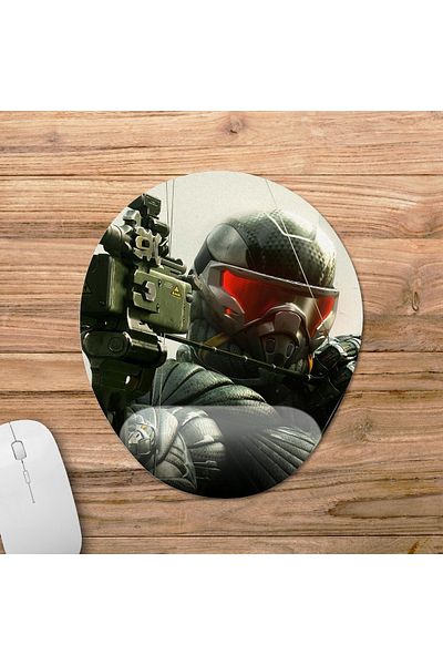 Pixxa موديل لوحة ماوس Crysis مع مسند للمعصم - 3 بيضاوي