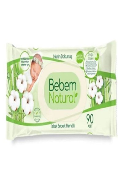 Bebem Natural Natural Delicate Touch 90 Sheets Wet Wipes 2 Pack